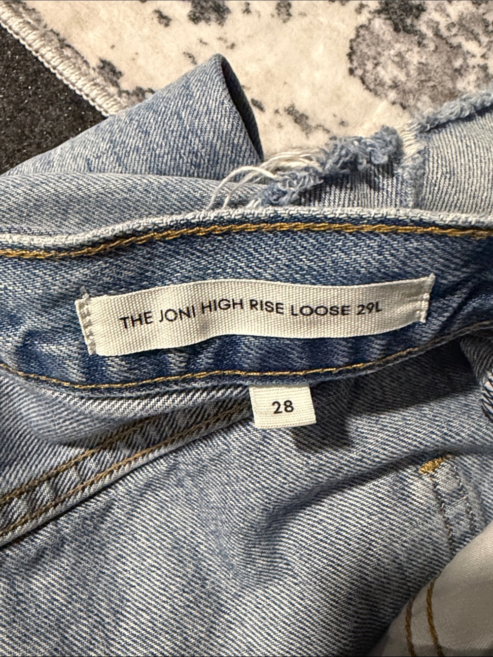 Aritzia Denim Forum Light Blue Distressed Women’s Jeans Organic Cotton - #100 - Picture 8 of 9